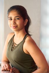 Head of shot of an Indian woman looking at the camera